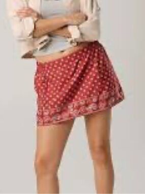aerie Red Printed Mini Skort h